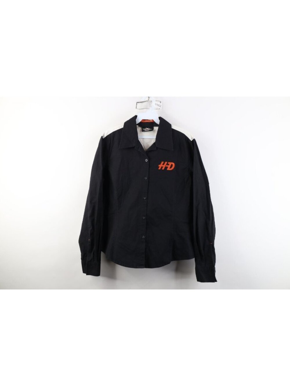 Vintage Y2K Harley Davidson Womens Large Faded Workwear Mechanic Button Shirt